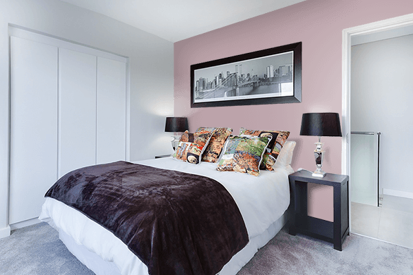 Pretty Photo frame on Quartz Pink color Bedroom interior wall color