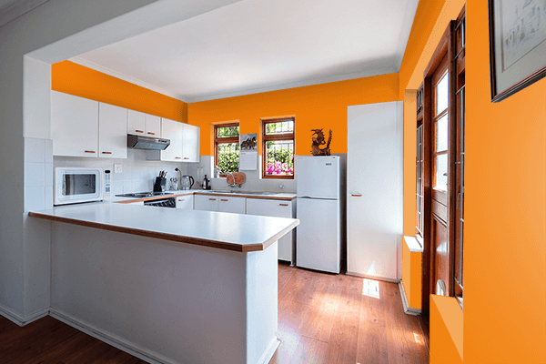 Pretty Photo frame on Thanksgiving Orange color kitchen interior wall color