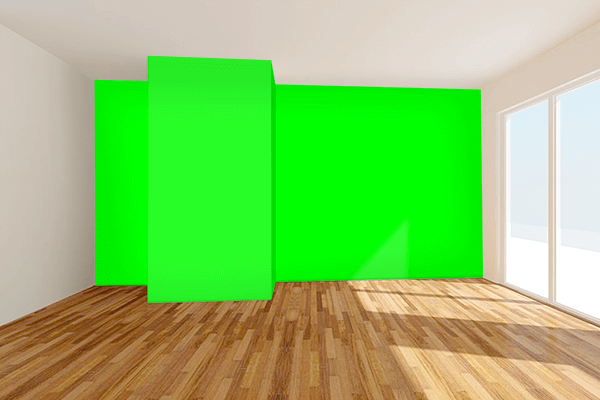 Pretty Photo frame on Green (RGB) color Living room wal color