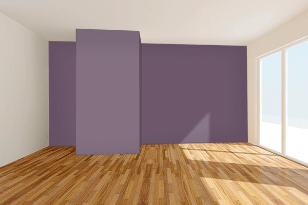 Pretty Photo frame on Dark Purple Grey color Living room wal color