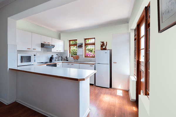 Pretty Photo frame on Arctic Stone color kitchen interior wall color