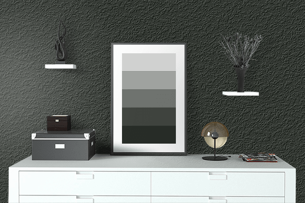 Pretty Photo frame on Nature Black color drawing room interior textured wall