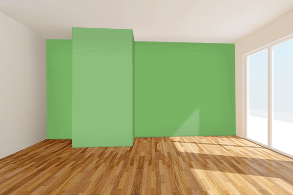 Pretty Photo frame on Bud Green (Pantone) color Living room wal color