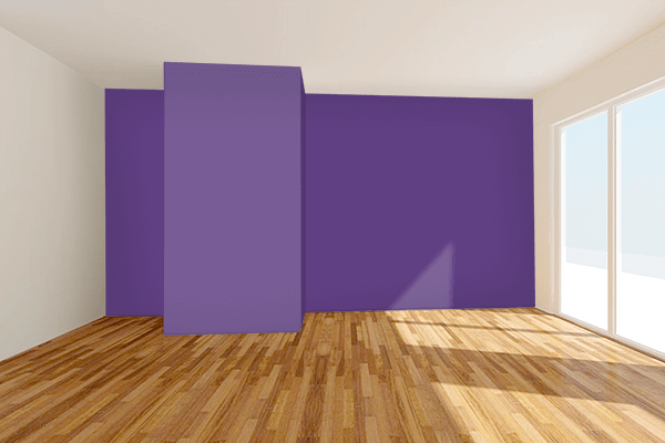 Pretty Photo frame on Royal Purple (Pantone) color Living room wal color