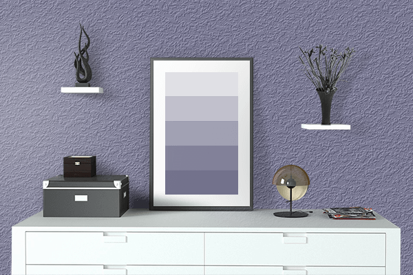Pretty Photo frame on 紅碧 (Benimidori) color drawing room interior textured wall