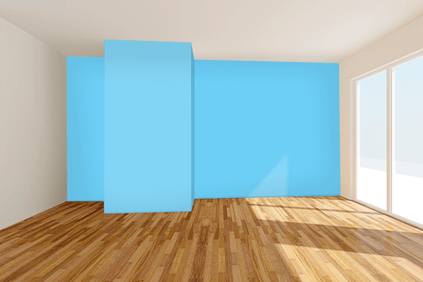 Pretty Photo frame on Aqua CMYK color Living room wal color