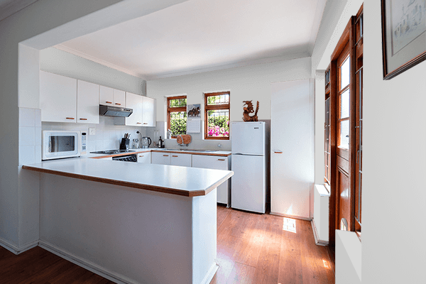 Pretty Photo frame on Telegrey 4 (RAL) color kitchen interior wall color