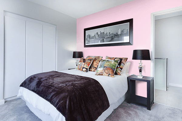 Pretty Photo frame on Pink CMYK color Bedroom interior wall color