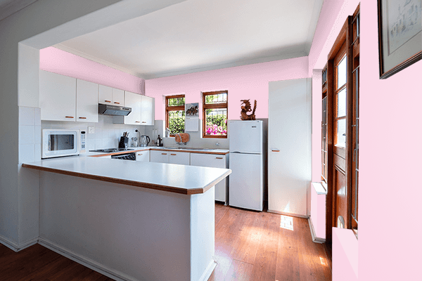 Pretty Photo frame on Pink CMYK color kitchen interior wall color