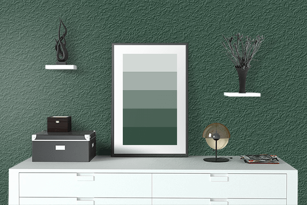 Pretty Photo frame on びろうど (Birōdo) color drawing room interior textured wall