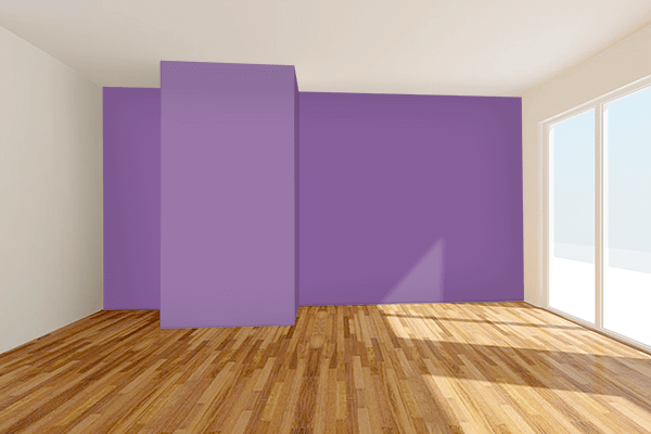 Pretty Photo frame on 藤紫 (Fujimurasaki) color Living room wal color