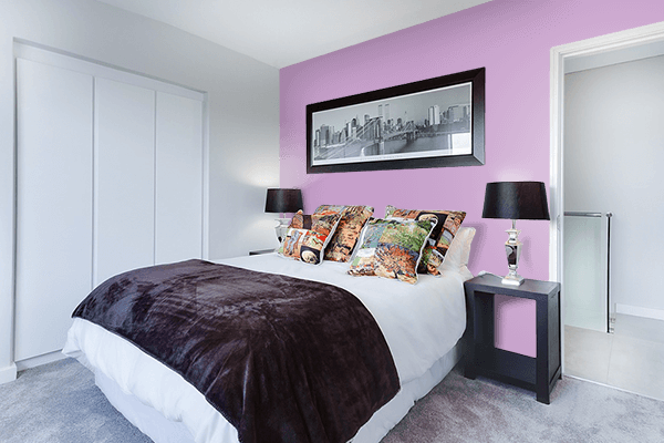 Pretty Photo frame on Lavender CMYK color Bedroom interior wall color