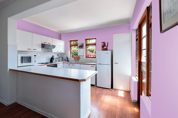 Pretty Photo frame on Lavender CMYK color kitchen interior wall color