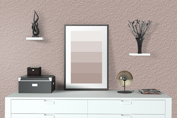 Pretty Photo frame on Cappuccino CMYK color drawing room interior textured wall