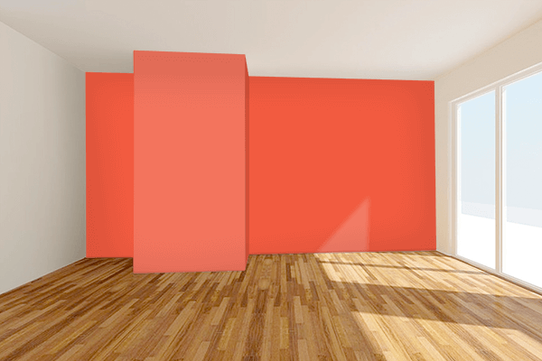 Pretty Photo frame on Scarlet CMYK color Living room wal color