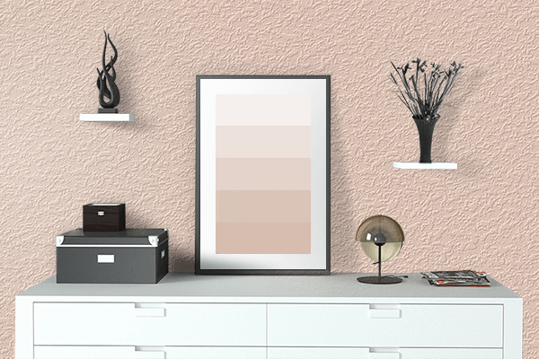 Pretty Photo frame on 白練 (Shironeri) color drawing room interior textured wall