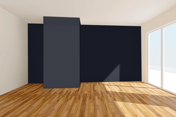 Pretty Photo frame on Black Denim color Living room wal color