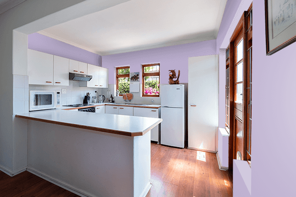 Pretty Photo frame on Pastel Lilac (Pantone) color kitchen interior wall color