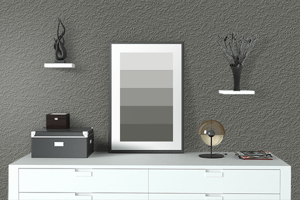 Pretty Photo frame on Ebony CMYK color drawing room interior textured wall