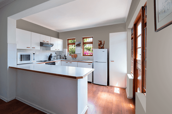 Pretty Photo frame on Magma Gray color kitchen interior wall color