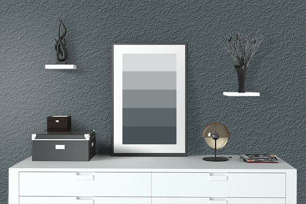 Pretty Photo frame on 御召御納戸 (Omeshionando) color drawing room interior textured wall