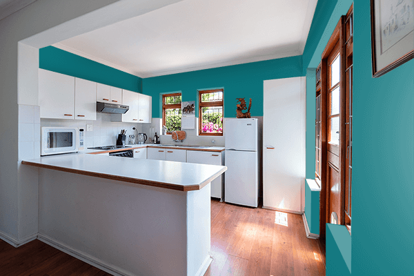 Pretty Photo frame on Skobeloff color kitchen interior wall color