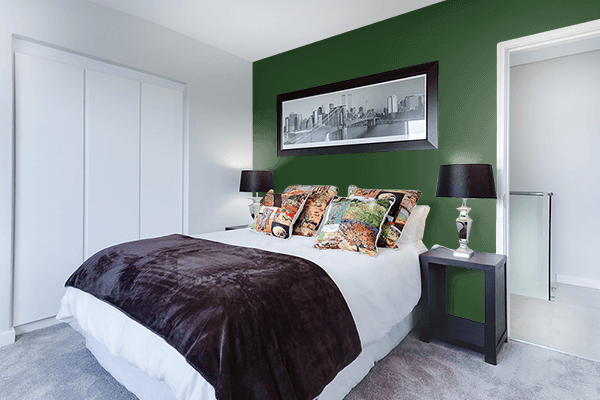 Pretty Photo frame on Cal Poly Pomona Green color Bedroom interior wall color