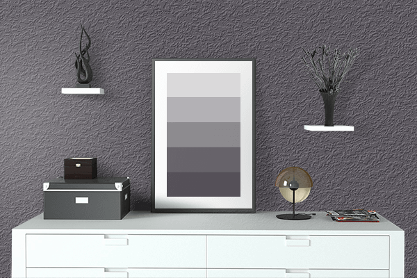 Pretty Photo frame on Quartz color drawing room interior textured wall