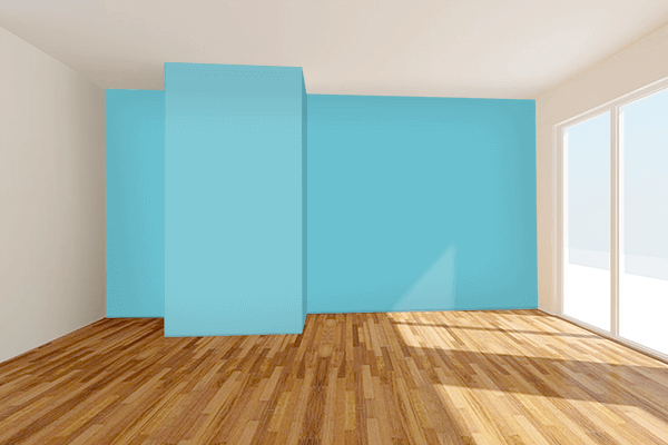 Pretty Photo frame on Iceberg color Living room wal color