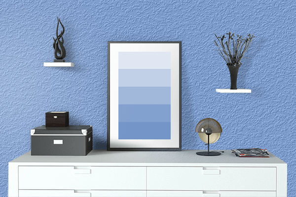 Pretty Photo frame on Aero color drawing room interior textured wall