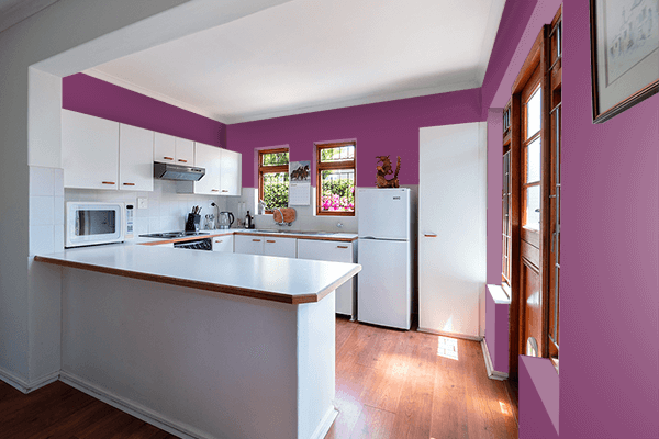 Pretty Photo frame on Boysenberry color kitchen interior wall color