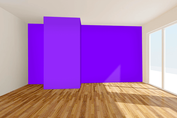 Pretty Photo frame on Violet (Color Wheel) color Living room wal color