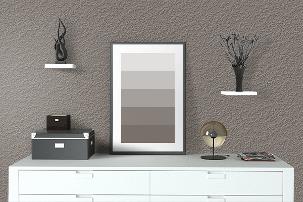 Pretty Photo frame on Sonic Silver color drawing room interior textured wall