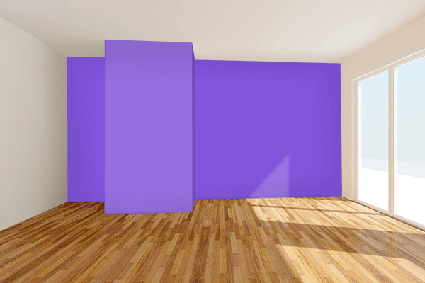Pretty Photo frame on Lavender Indigo color Living room wal color