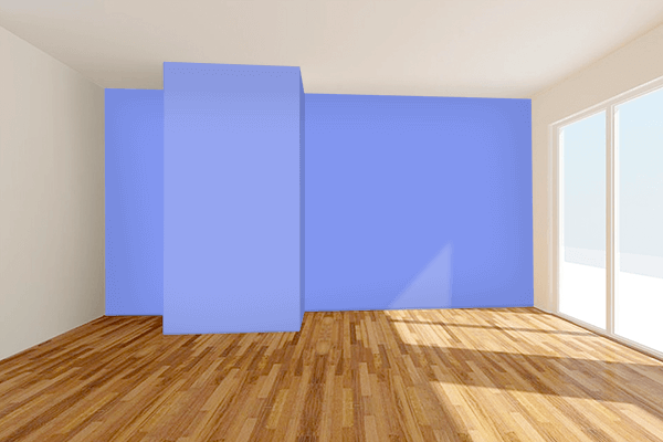 Pretty Photo frame on Vista Blue color Living room wal color