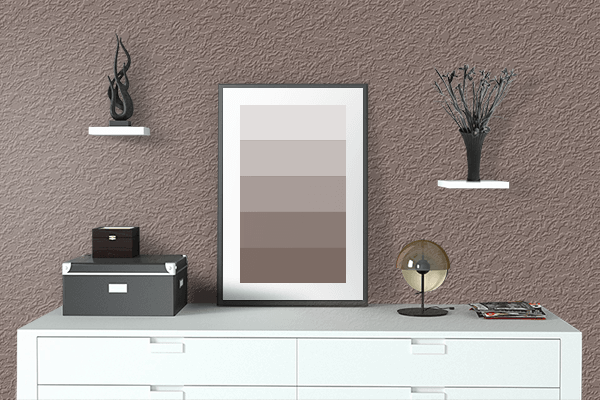 Pretty Photo frame on Shadow color drawing room interior textured wall