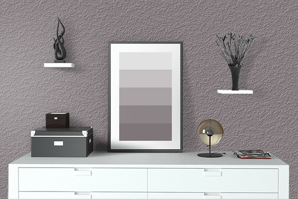 Pretty Photo frame on Rocket Metallic color drawing room interior textured wall