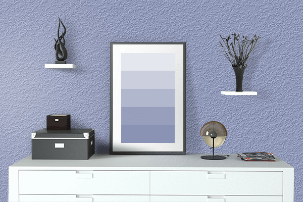 Pretty Photo frame on Ceil color drawing room interior textured wall