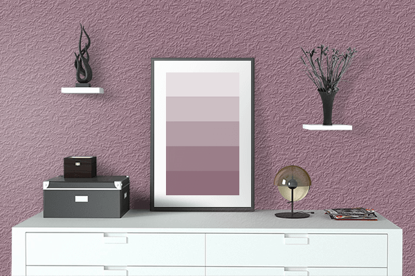 Pretty Photo frame on Bazaar color drawing room interior textured wall