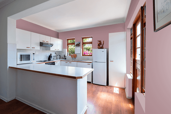 Pretty Photo frame on English Lavender color kitchen interior wall color