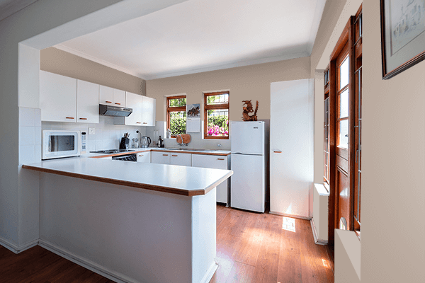Pretty Photo frame on Grullo color kitchen interior wall color
