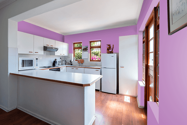 Pretty Photo frame on African Violet color kitchen interior wall color