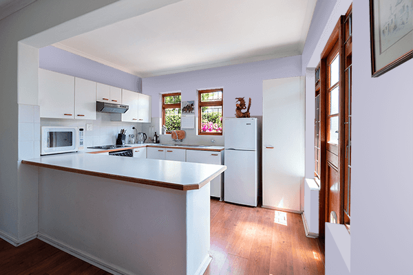 Pretty Photo frame on Silver Sand color kitchen interior wall color