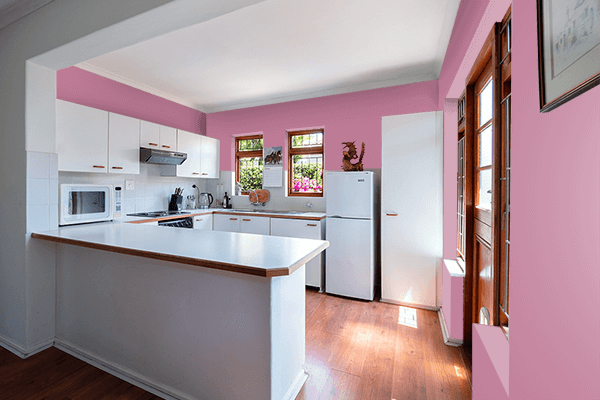 Pretty Photo frame on English Lavender color kitchen interior wall color