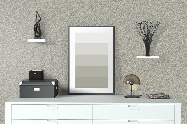 Pretty Photo frame on Black Shadows color drawing room interior textured wall