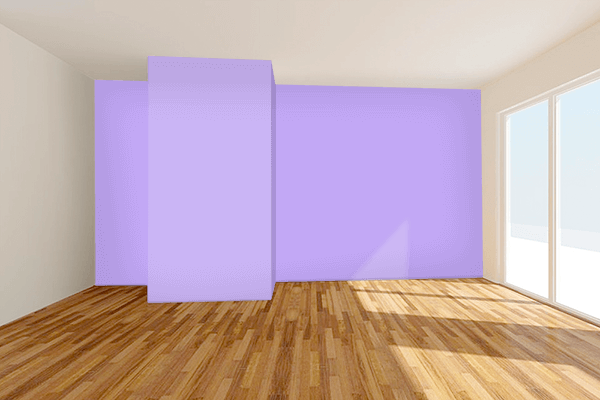 Pretty Photo frame on Pale Violet color Living room wal color