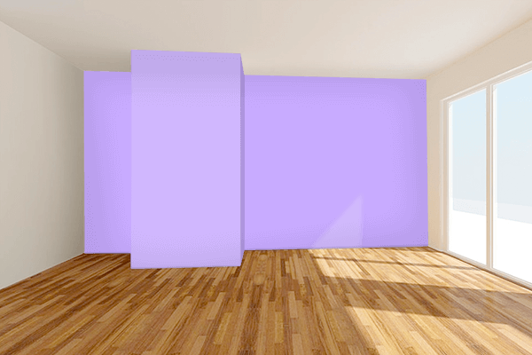 Pretty Photo frame on Pale Violet color Living room wal color