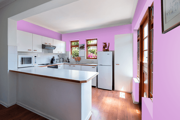 Pretty Photo frame on Medium Lavender Magenta color kitchen interior wall color