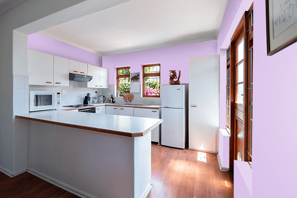 Pretty Photo frame on Soap color kitchen interior wall color