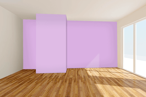 Pretty Photo frame on Medium Lavender Magenta color Living room wal color